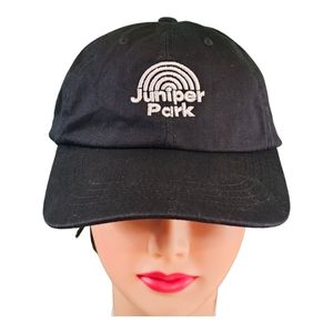 Juniper Park Rainbow Embroideried Black Unisex‎ Adjustable Hat Baseball Cap